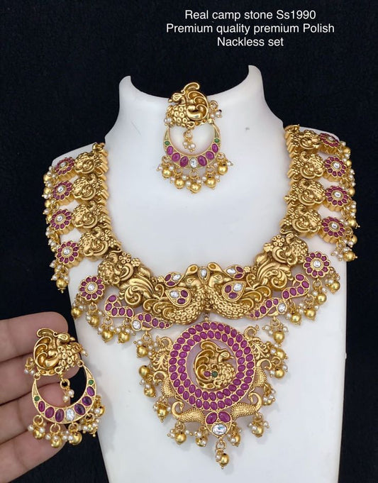 Kamakshi Super Nagasi Work Necklace Set