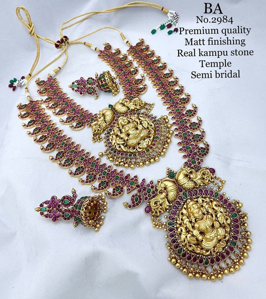 Ambika Antique Temple Necklace Set
